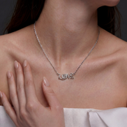 Diamond Script Love Necklace