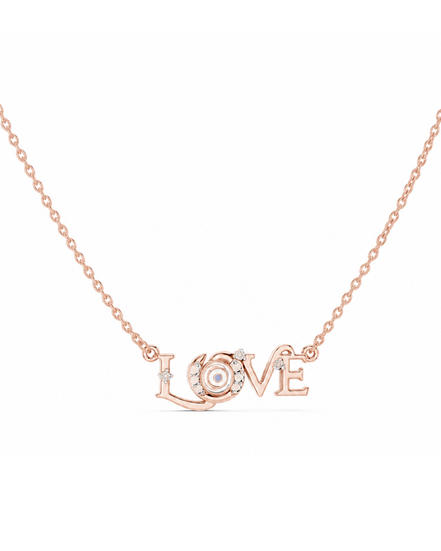 Diamond Script Love Necklace