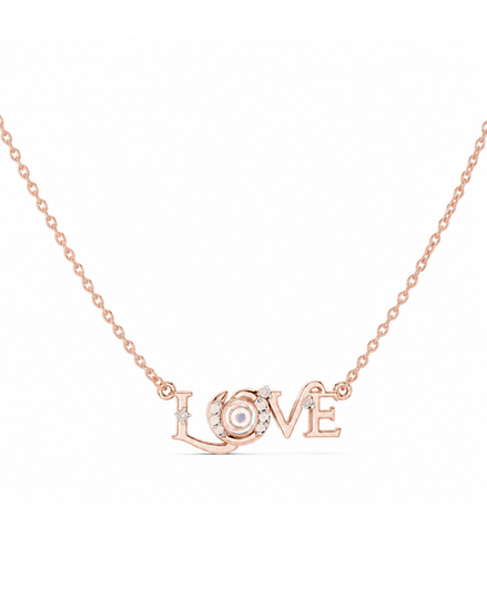 Diamond Script Love Necklace