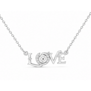Diamond Script Love Necklace