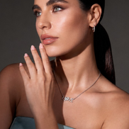 Diamond Script Love Necklace